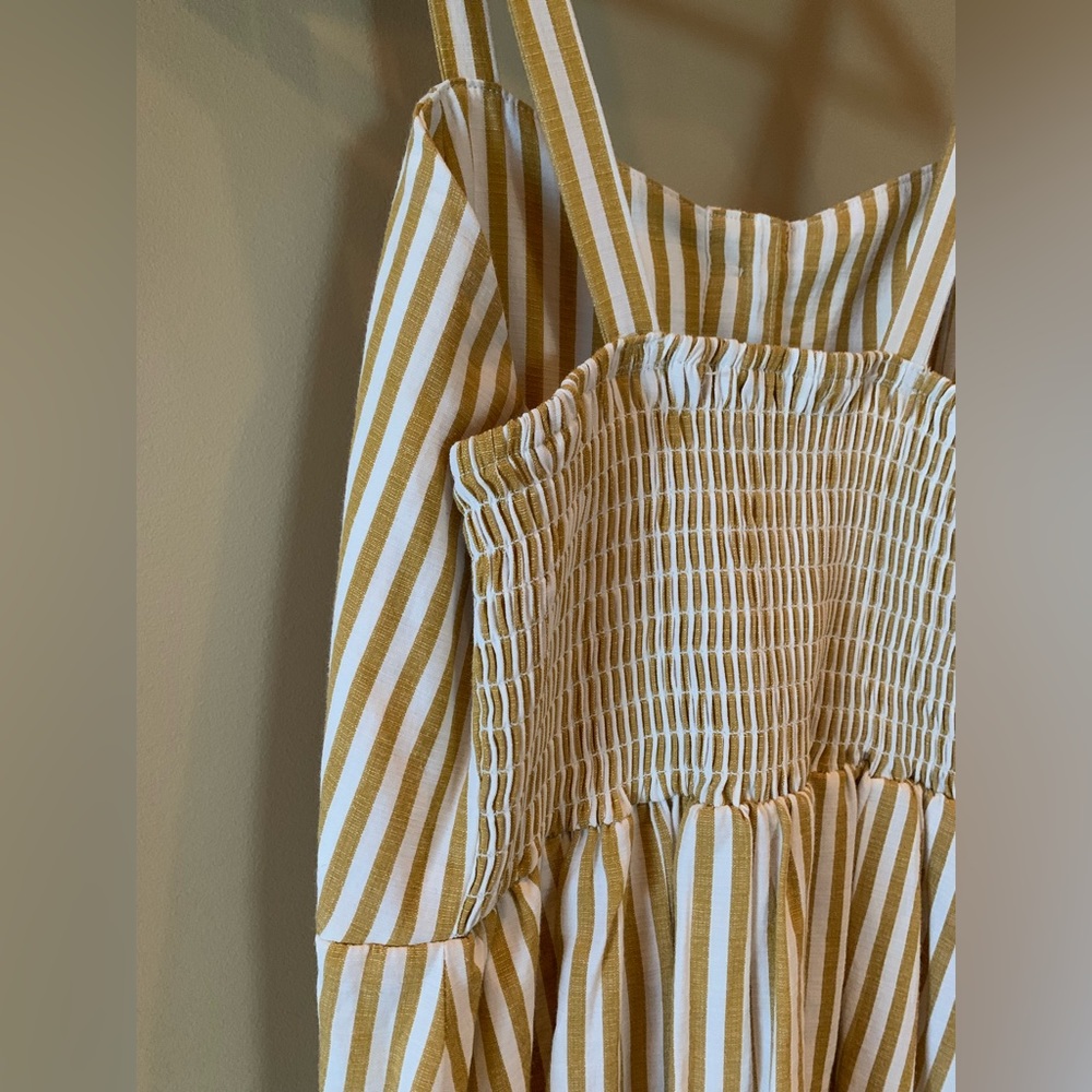Miki Olive-Yellow Striped Sundress - Picture 5 of 7